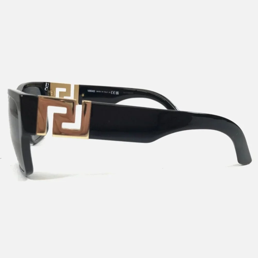 Versace Men's 59mm Black Gold Square Dark Lens Sunglasses